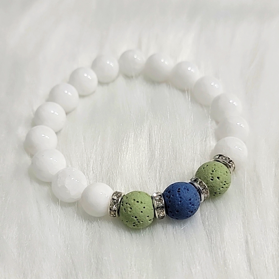 Lava Stone  Jade Stone Bracelet